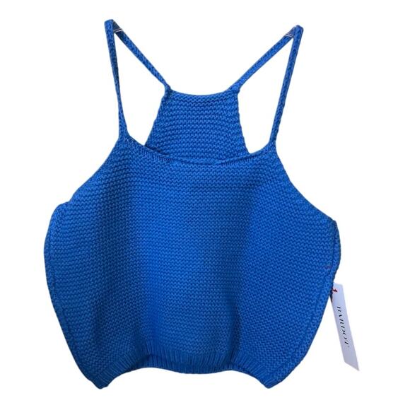 Bardot Electric Blue Eliana Knit Crop Camisole Top Size Small NWT‎ - Picture 3 of 5